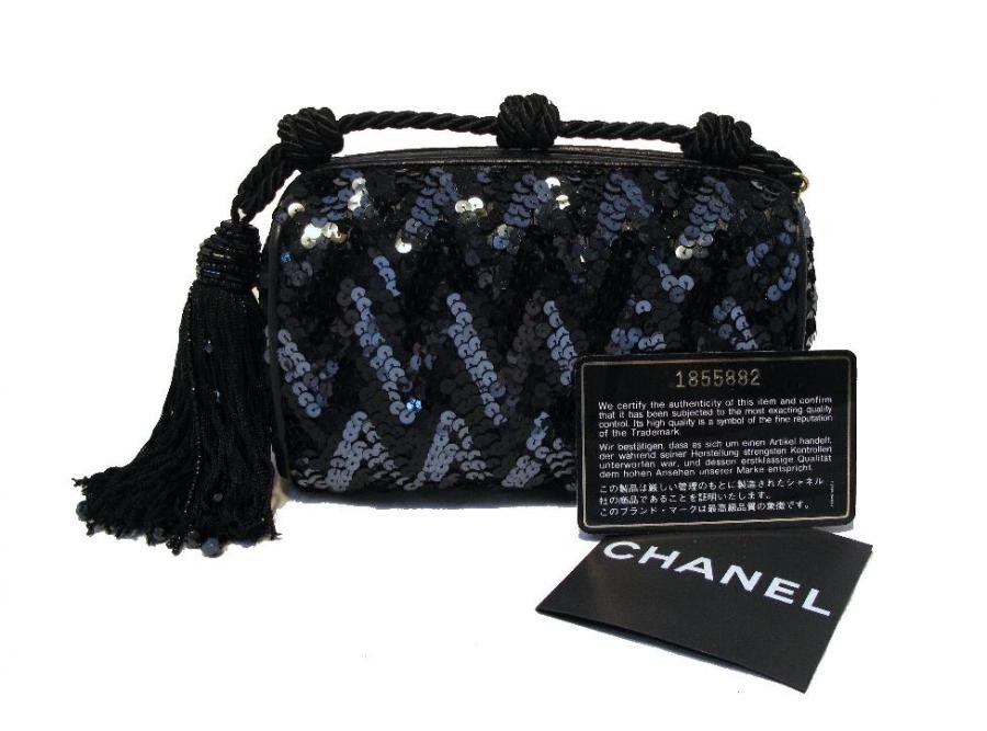 Chanel Paillette Zig-zag Evening Bag With Tassel Detail (1 of 8)