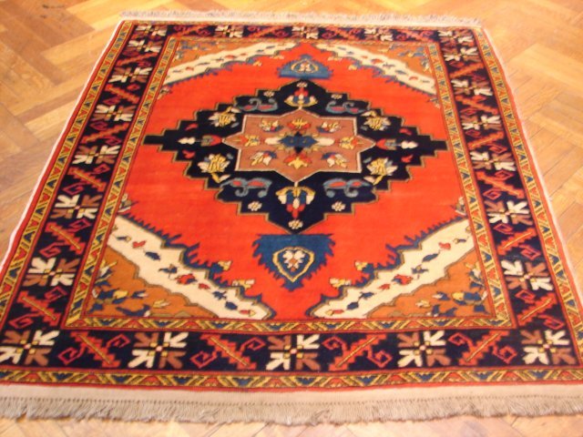 Square 5' x 5' Original Turkoman Rug QUALITY CARPET (1 of 5)