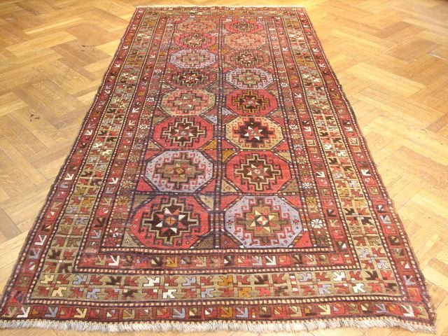 4x10 Antique Azerbaijan Kazak Gallery Runner Rug (1 of 5)