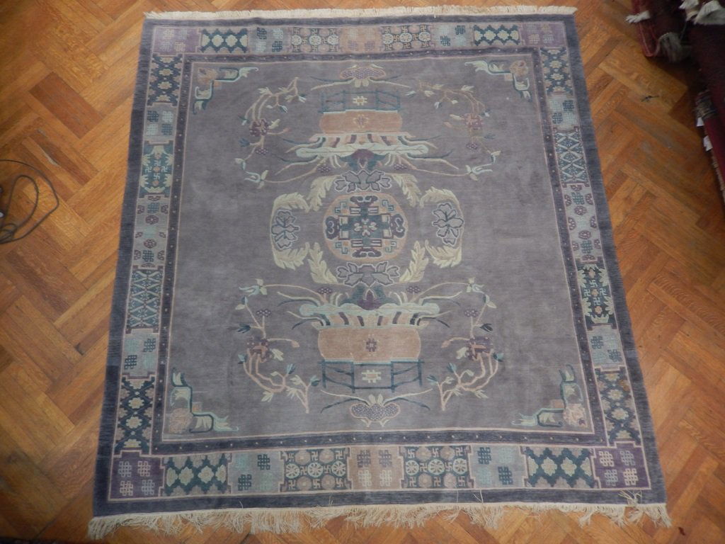 Hand made Antique Replica 8x9 Hand-spun wool Savonne (1 of 1)