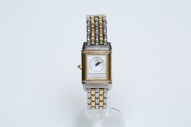 2000s 18k Gold & Diamond Jaeger LeCoultre Reverso Watch (1 of 8)