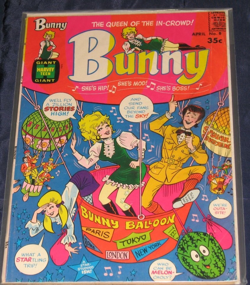 Bunny #8: Bunny: Swinging London; Bunny: William's Play; Honey: The Problem; Bunny: The Case of the Doggone Poodle; Fruitman: The Great Feast LA Ref: 43-81662