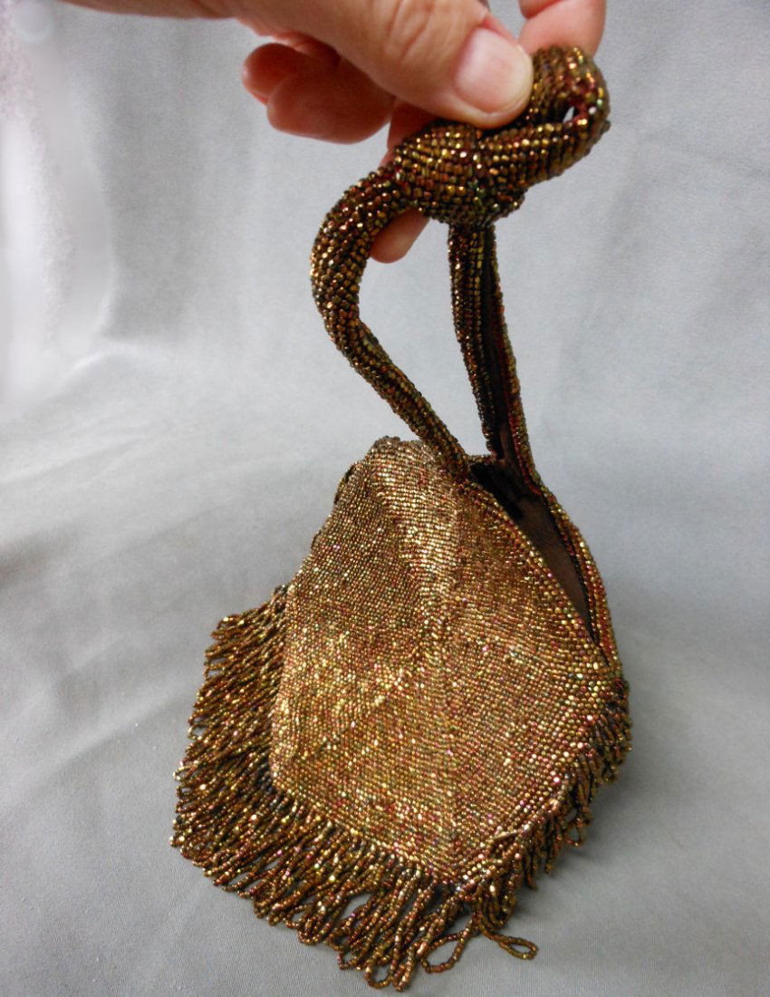 c1920 Art Deco Iridescent Bronze Beaded Starburst (1 of 4)