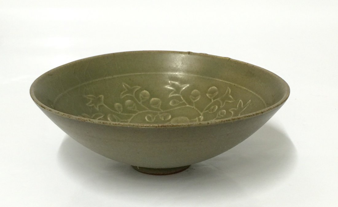 Green glaze vase. Song thru Ming Period. (1 of 3)