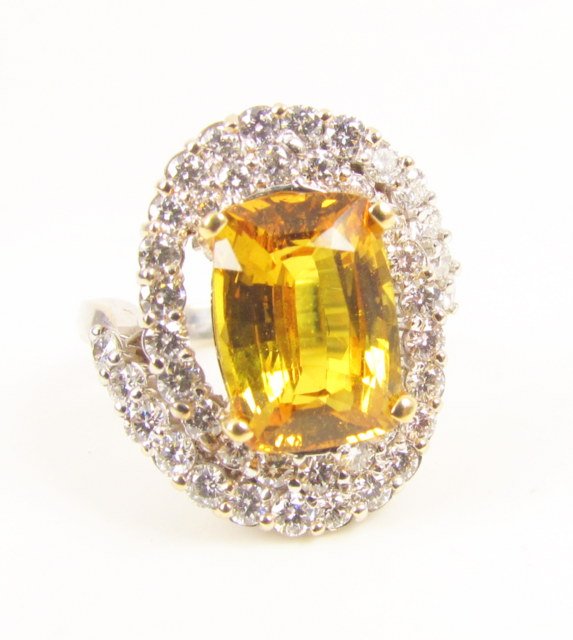 Sapphire and diamond ring 14k GIA cert (1 of 3)