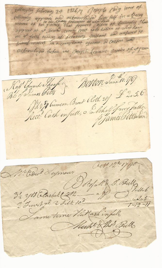 Colonial American Manuscript Lot (1 of 1)