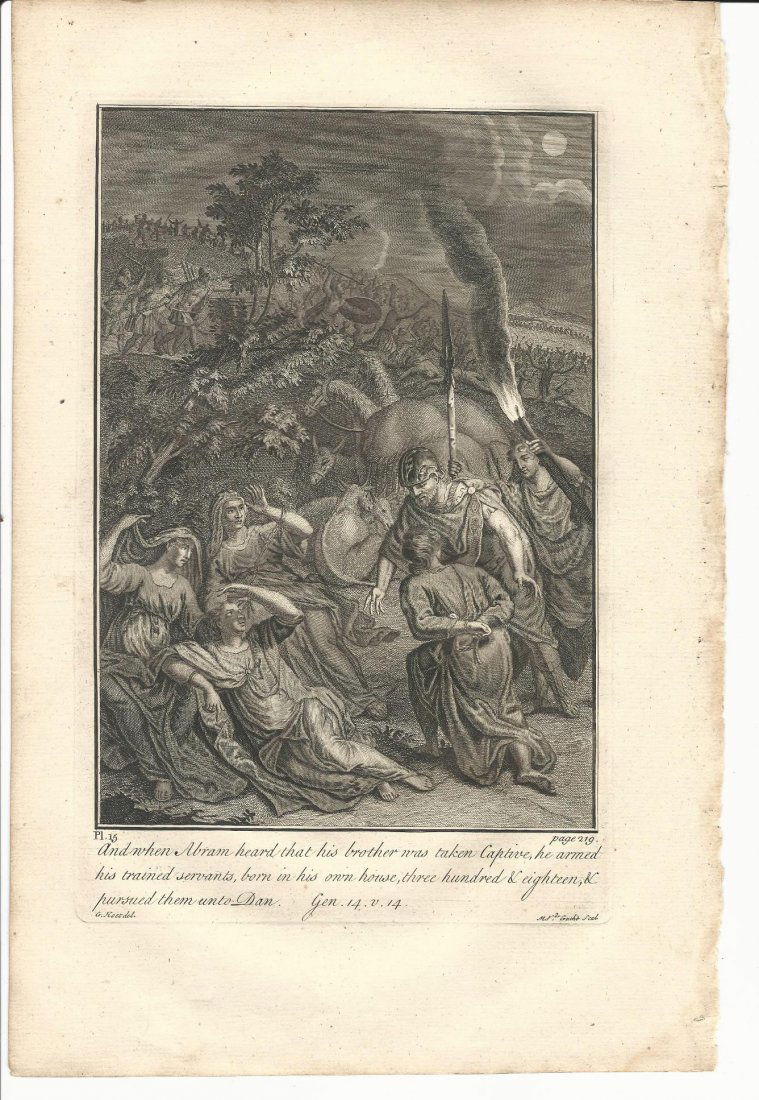 1752 Large Fine Bible Engraving (1 of 1)