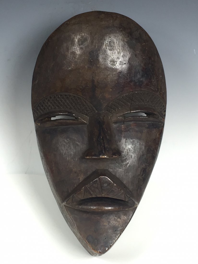 Dan Mask: African Art Dan Mask from Ivory Coast 10"H x 5.5"W