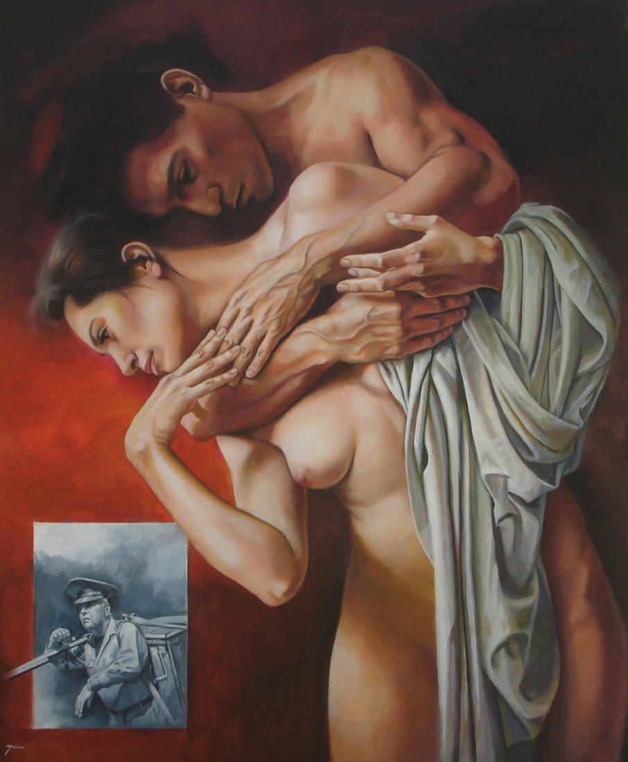 Street Organ Player Perforance-Acrylic on Canvas: 1 of 1.- Original acrylic on canvas by Rafael Merinoo. Measurements Approx. 35" x 39". Includes Certificate of Authenticity signed by the artist. Reference Number: 185