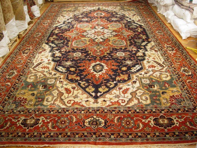 Large 24'X14' Geometric Heriz Carpet (1 of 5)