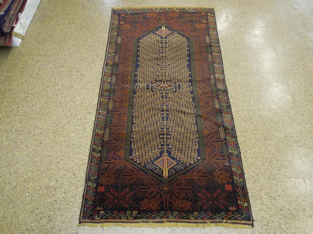 Wool On Wool Vintage Turkoman Rug 7'X4' (1 of 6)
