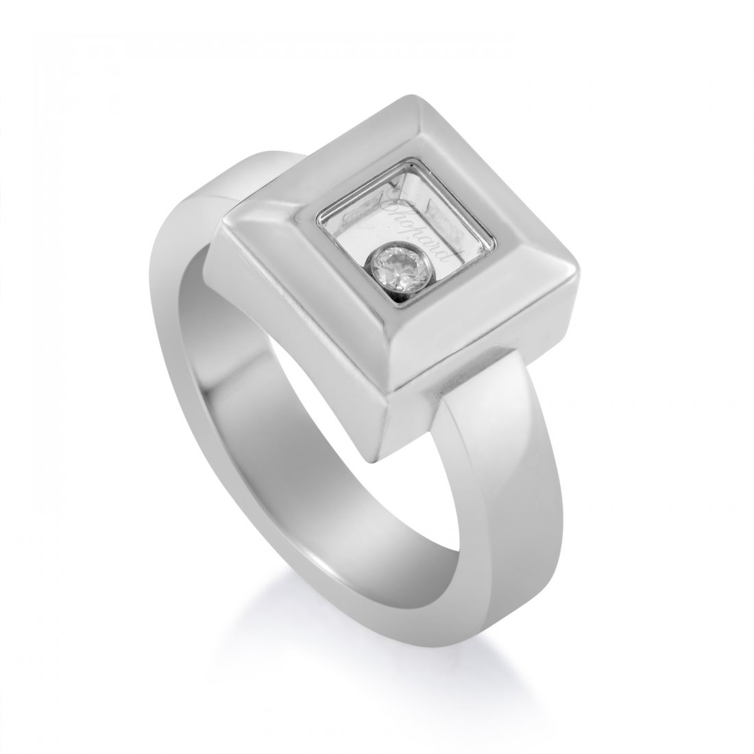 Chopard Happy Diamonds 18K White Gold Ring 82/2938-20 (1 of 3)