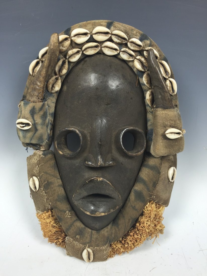 Dan Mask: African Art Dan Mask from Ivory Coast 12.5"H x 8.5"W