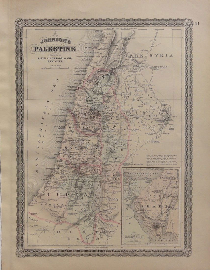Map of Palestine, 1868 (1 of 6)
