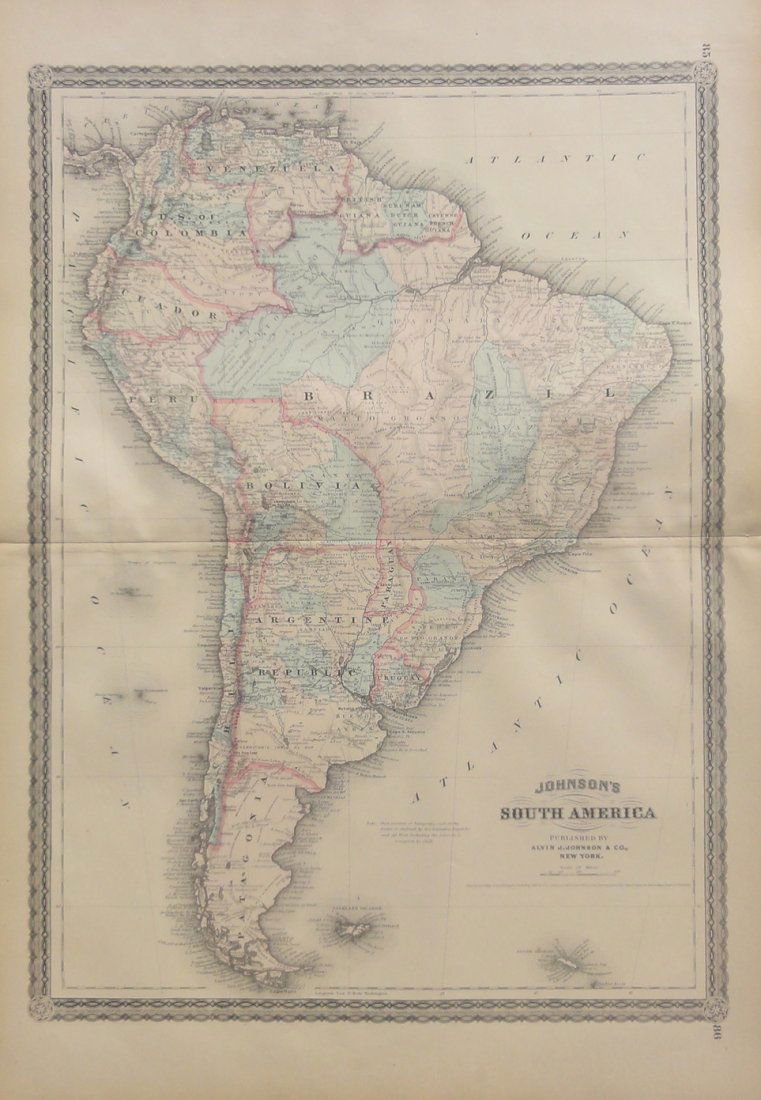 Map of South America, 1868 (1 of 9)