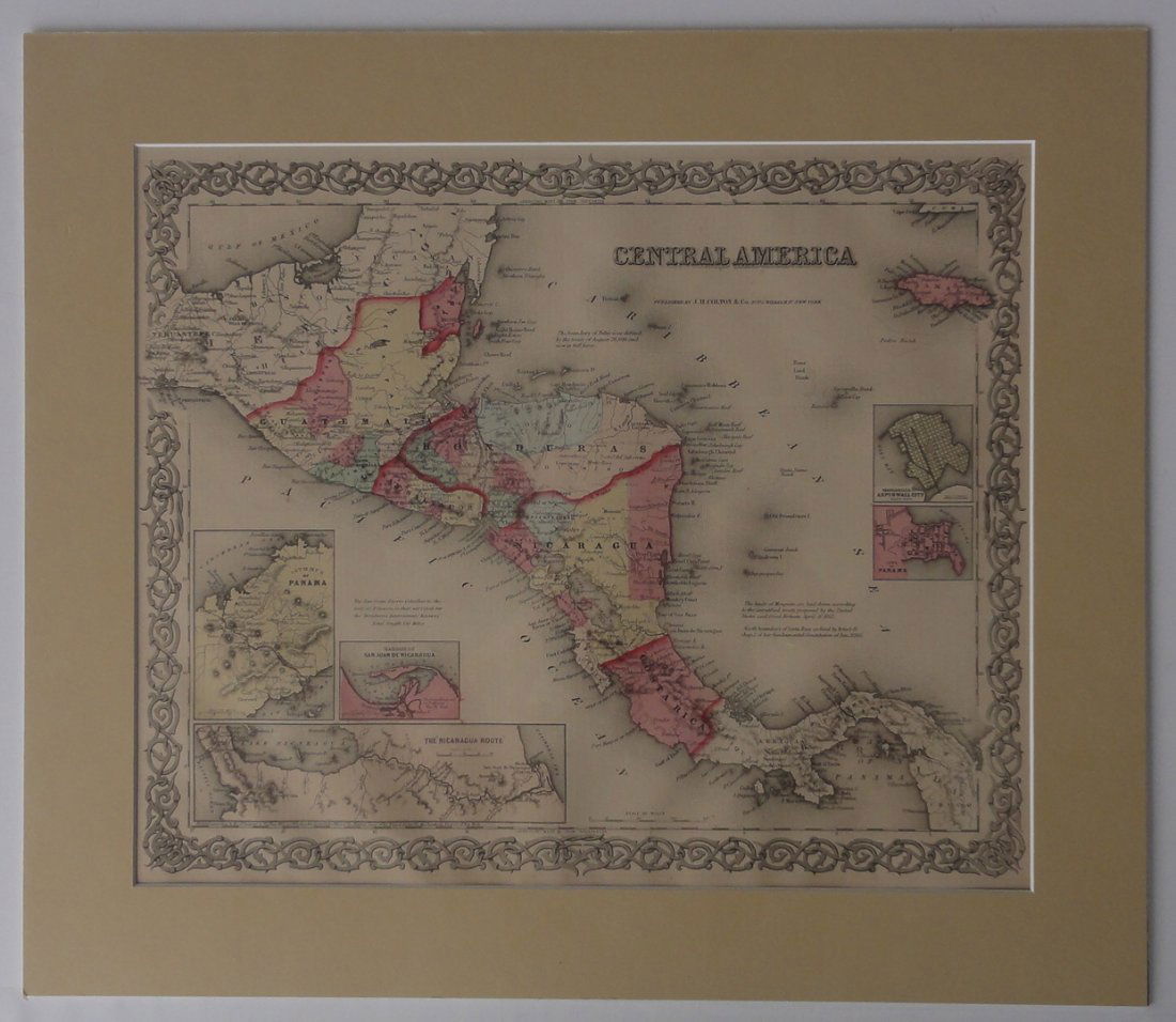 Map of Central America by Colton, 1855 (Mexico, (1 of 9)