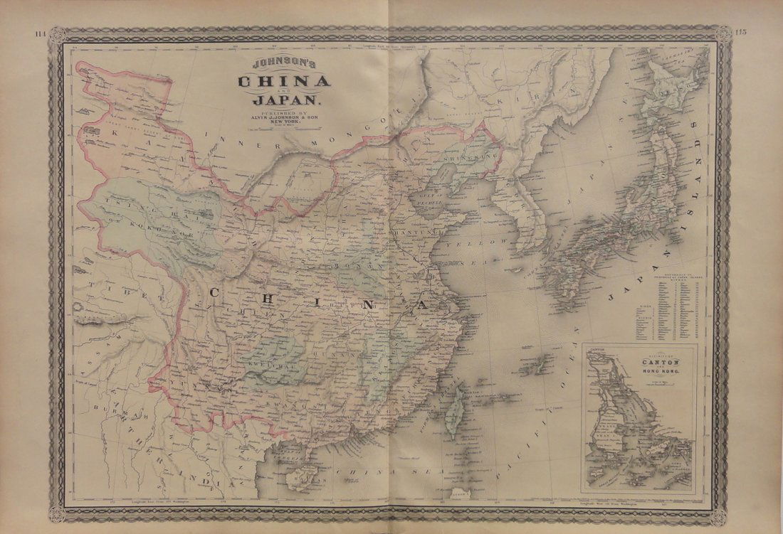 Map of China & Japan, 1868 (1 of 8)