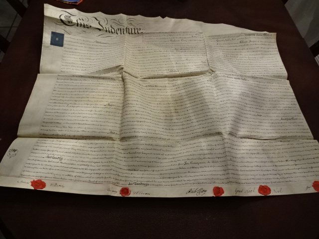 1810 Large English Vellum Deed (1 of 2)