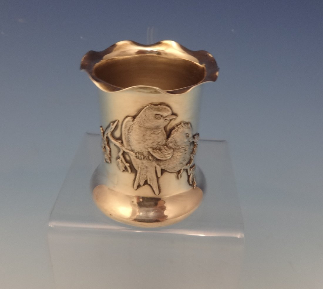 George Shiebler sterling toothpick holder with applied (1 of 4)