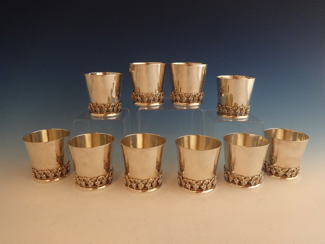 Arts & Crafts Sterling Set of 10 Tumblers/Mint Juleps (1 of 4)