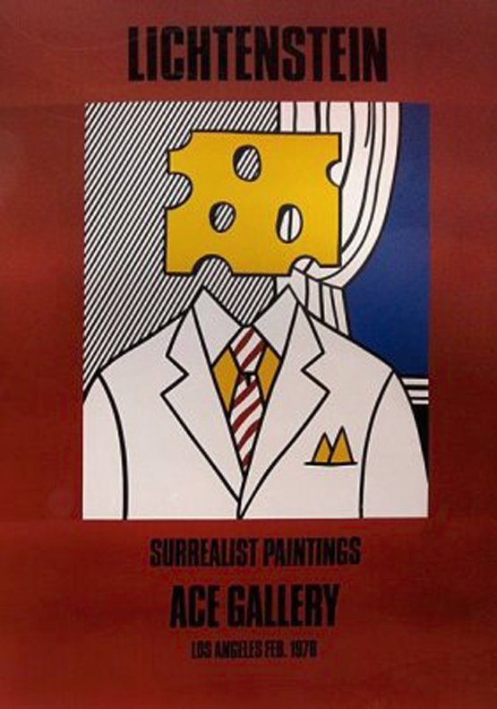 Lichtenstein, Roy "Chesse Head"1978: Lichtenstein, Roy "Chesse Head" Surrealist Paintings, Ace Gallery over Size Offset Lithograph Year: 1978 Image Size: 34 X 28. 25 Inches Paper Size: 60 X 44. 25 Incheslowest Price for This Auction Reta