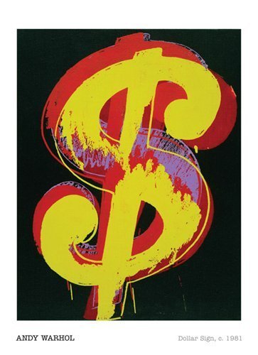Andy Warhol Dollar Sign, 1981 36 X 24 (1 of 1)