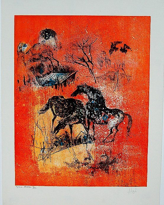 Hoi (Lebadang), Wild Horses Lithograph Signed and # (1 of 1)