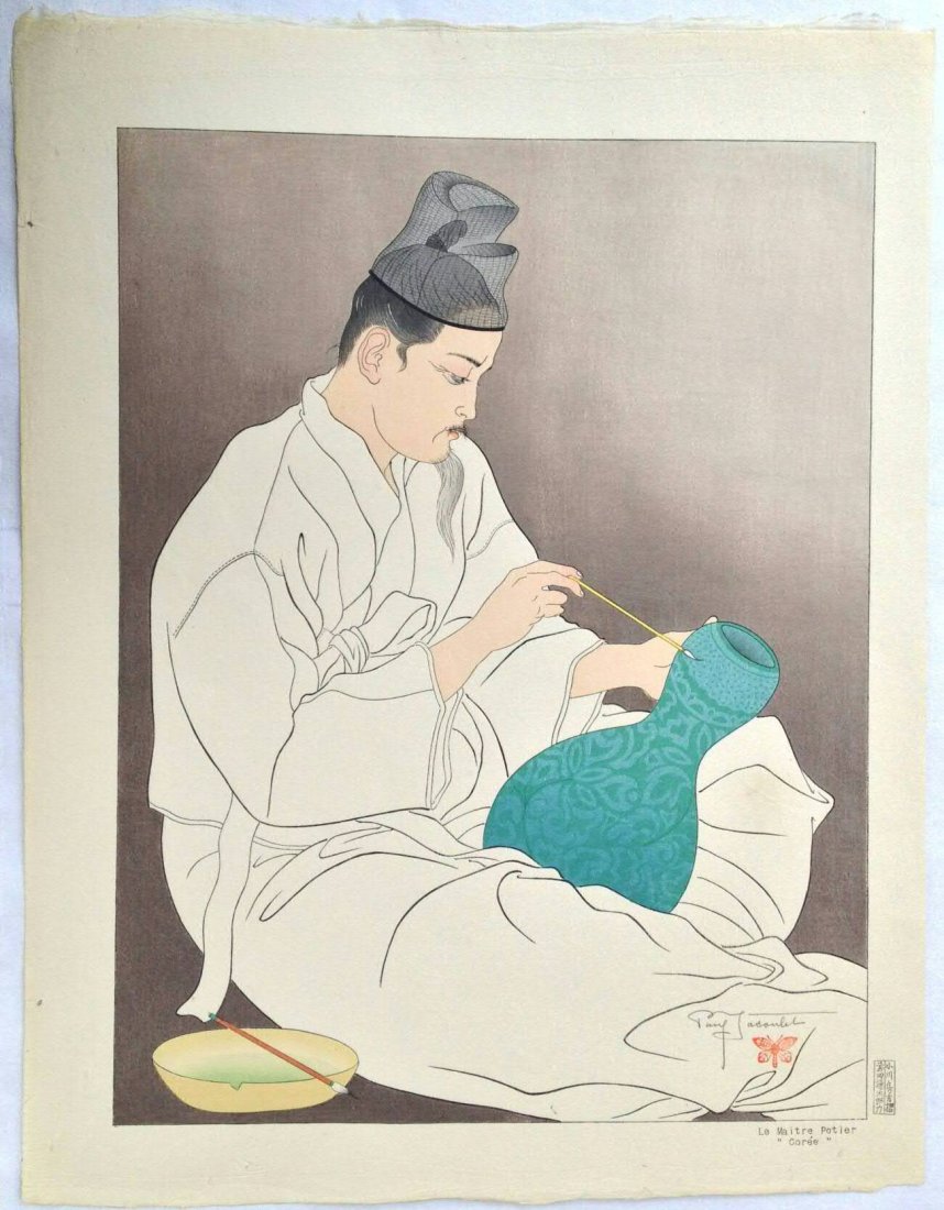 Original Japanese Woodblock Print by Jacoulet (1 of 2)