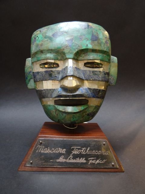 Los Castillo Mayan Face Mask Stone Encrusted M614 (1 of 7)