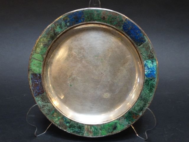 Los Castillo Lapis Bordered Silver Tray M733 (1 of 7)