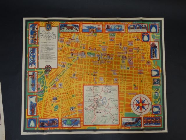 Map of Mexico City by Carlos Mérida 1935 AP479 (1 of 5)