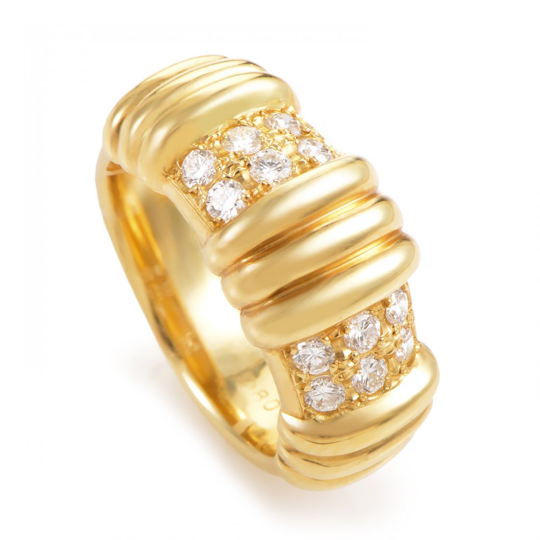 Dior 18K Yellow Gold Diamond Band Ring (1 of 3)