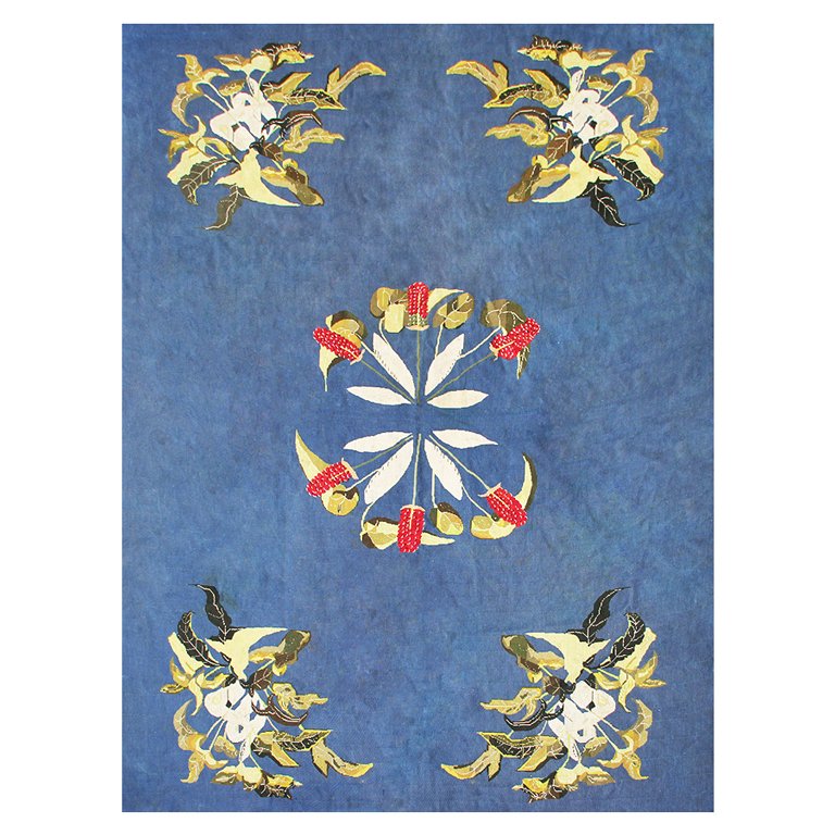 Rene Fumeron 1950 : Large Handmade Wool Tapestry (1 of 3)