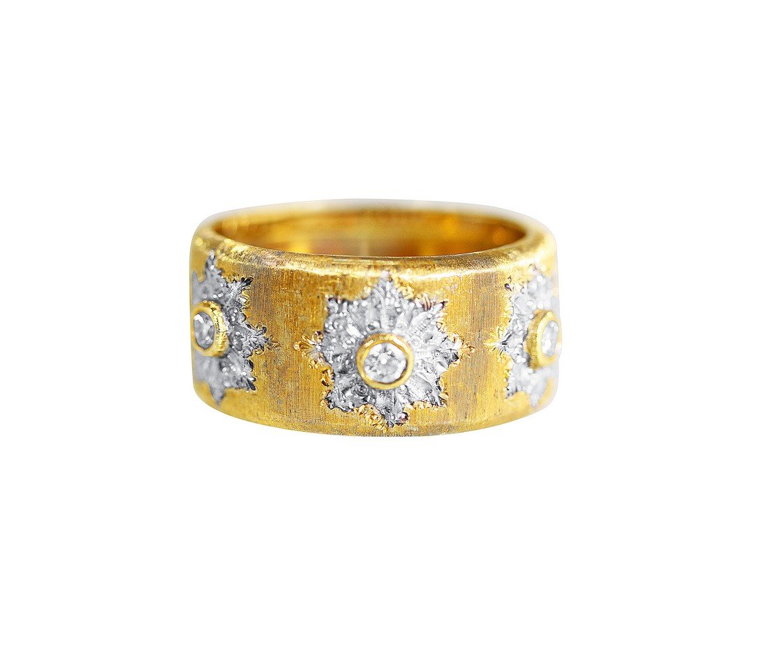 18 karat two-tone gold and diamond ring by Buccellati (1 of 5)