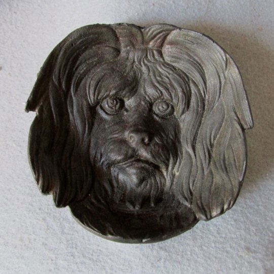 Antique Victorian Cast Iron Figural Dog Tray (1 of 2)
