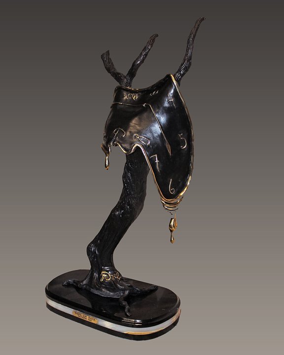 Salvador Dali Tearful Soft Watch Bronze Sculpture (1 of 1)