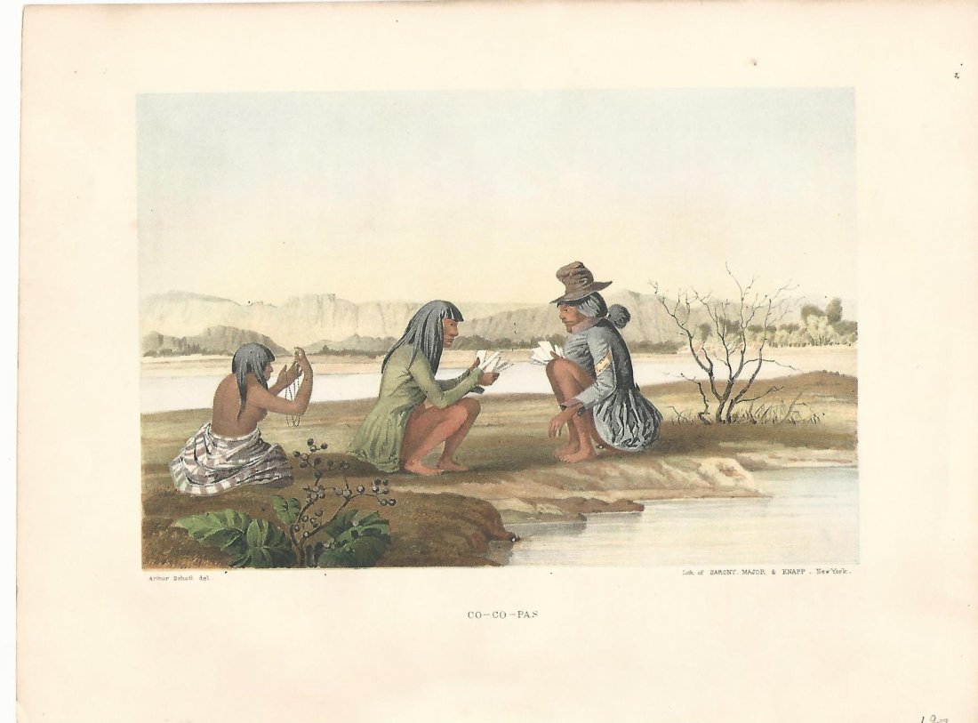 1857 Colored Lithograph Native Americans (1 of 1)