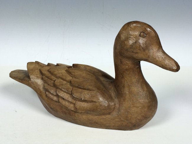 Duck: Philippines Carved Solid Wood Papermache Mold - Duck 5.75'' H x 9.5'' W A very impressive hand carved decorative wooden Paper Mache mold. That is made by master craftsmen in the Philippines. All craft