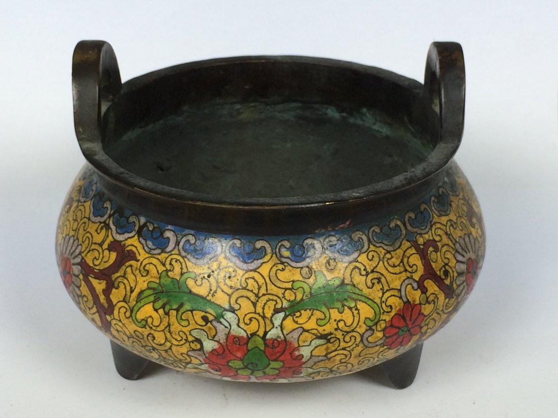 Cloissone Incense Burner: Chinese Art Cloissone Incense Burner This item ships from New York, NY