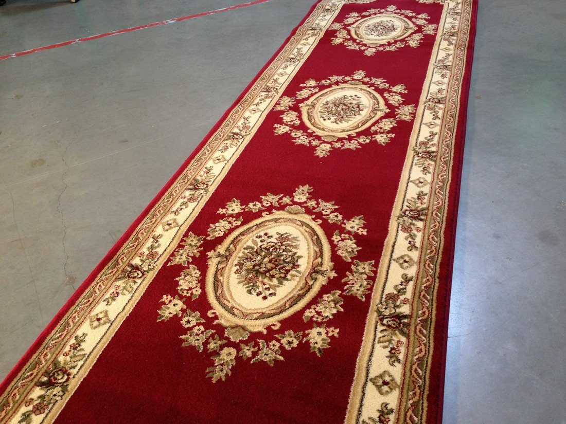 8 Ft Long French Aubusson Design Runner Rug (1 of 4)