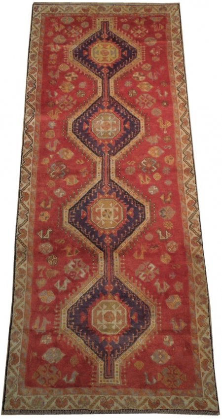 Rust-Beige 4x9 Persian Runner (1 of 6)