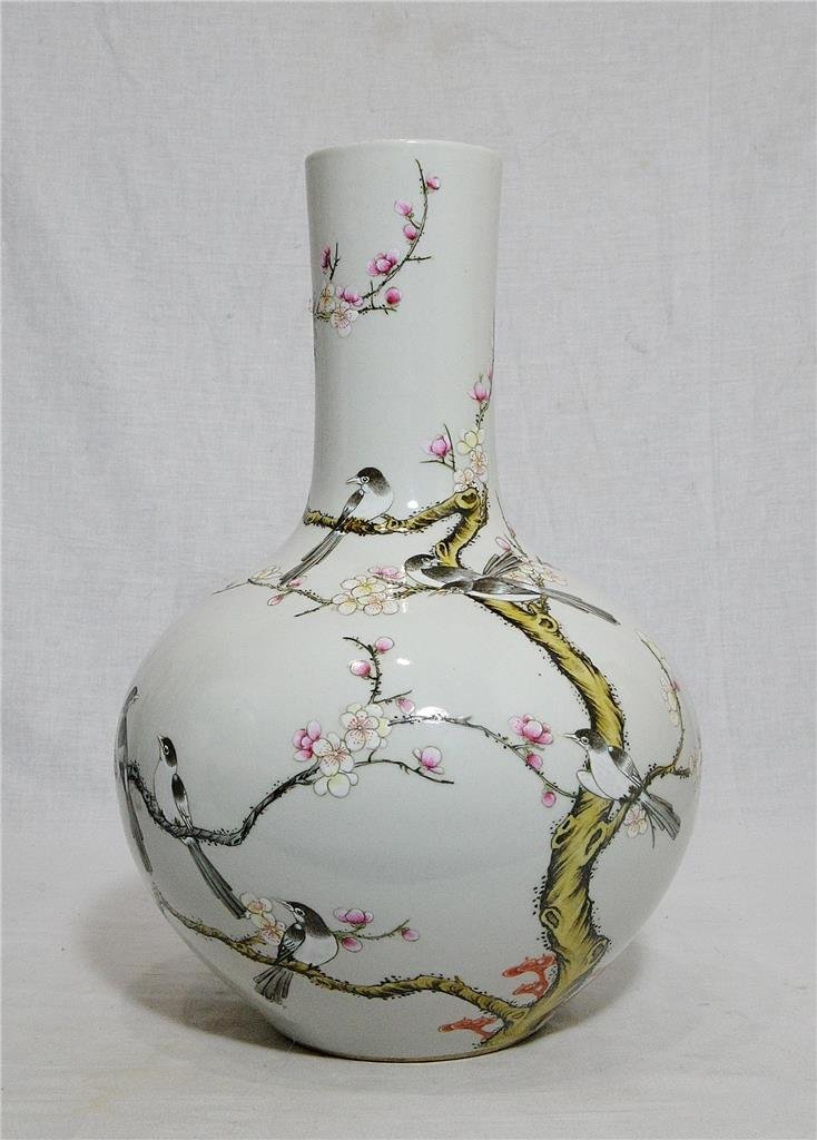 Chinese Famille Rose Porcelain Ball Vase With Mark (1 of 8)