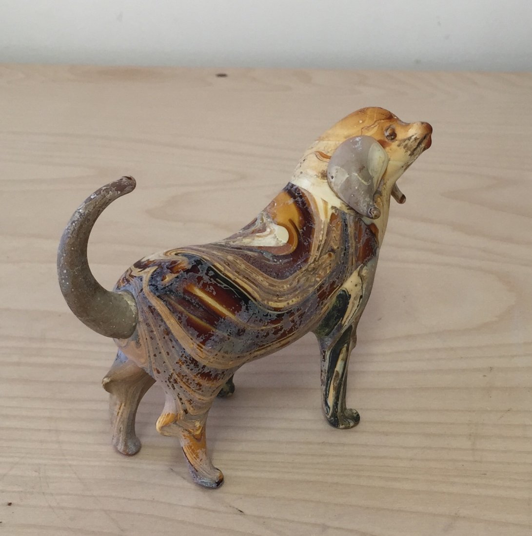 Sancai glass dog (1 of 12 zodiac).  Tang Period. (1 of 6)