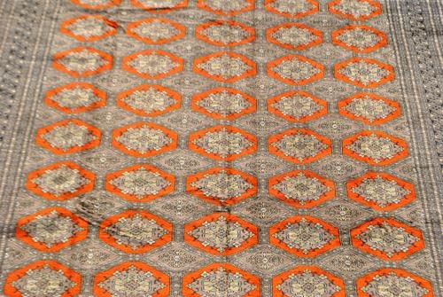 VELVET LIKE SOFTNESS WOOL HAND WOVEN BUKHARA RUG (1 of 5)
