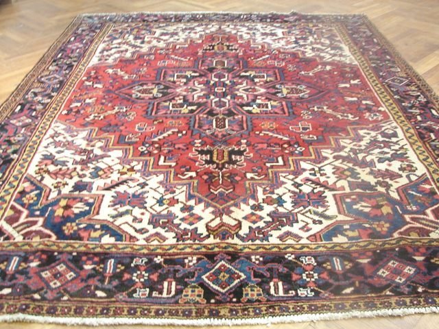 Decorative Persian Heriz 10'.2"X8'.0" Ivory Lachak (1 of 5)