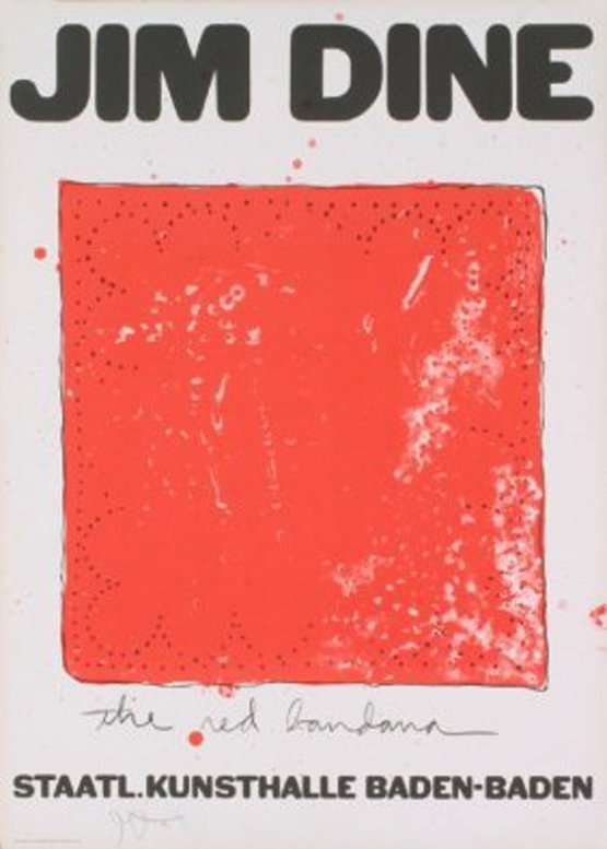 Jim Dine Title: the Red Bandana Hand Signed Lithograph (1 of 1)