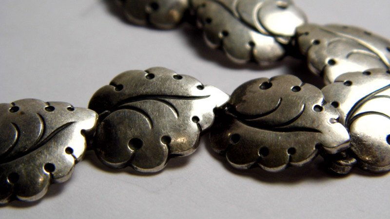 Vintage Designer Signed Danish Sterling Silver Collar (1 of 7)