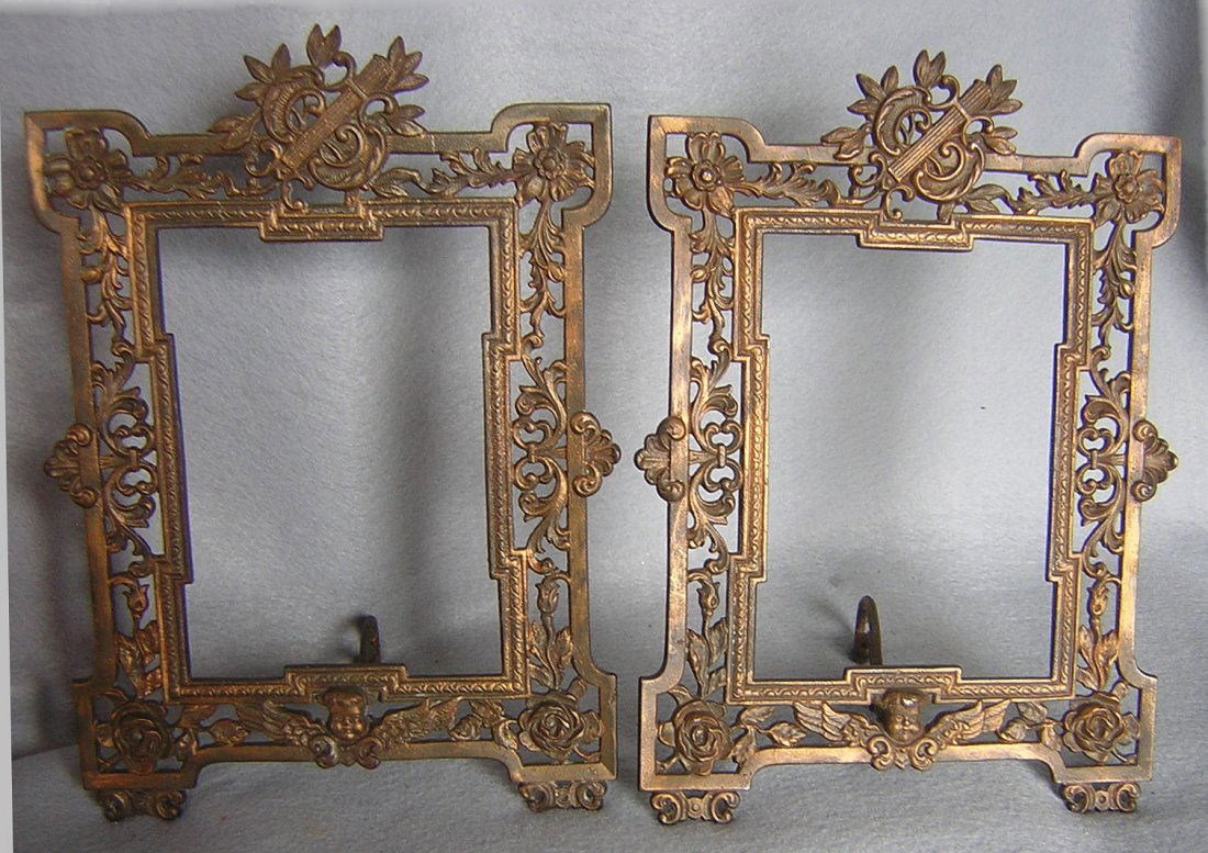 Antique Victorian Picture Frames, Cherub Angels Roses (1 of 5)