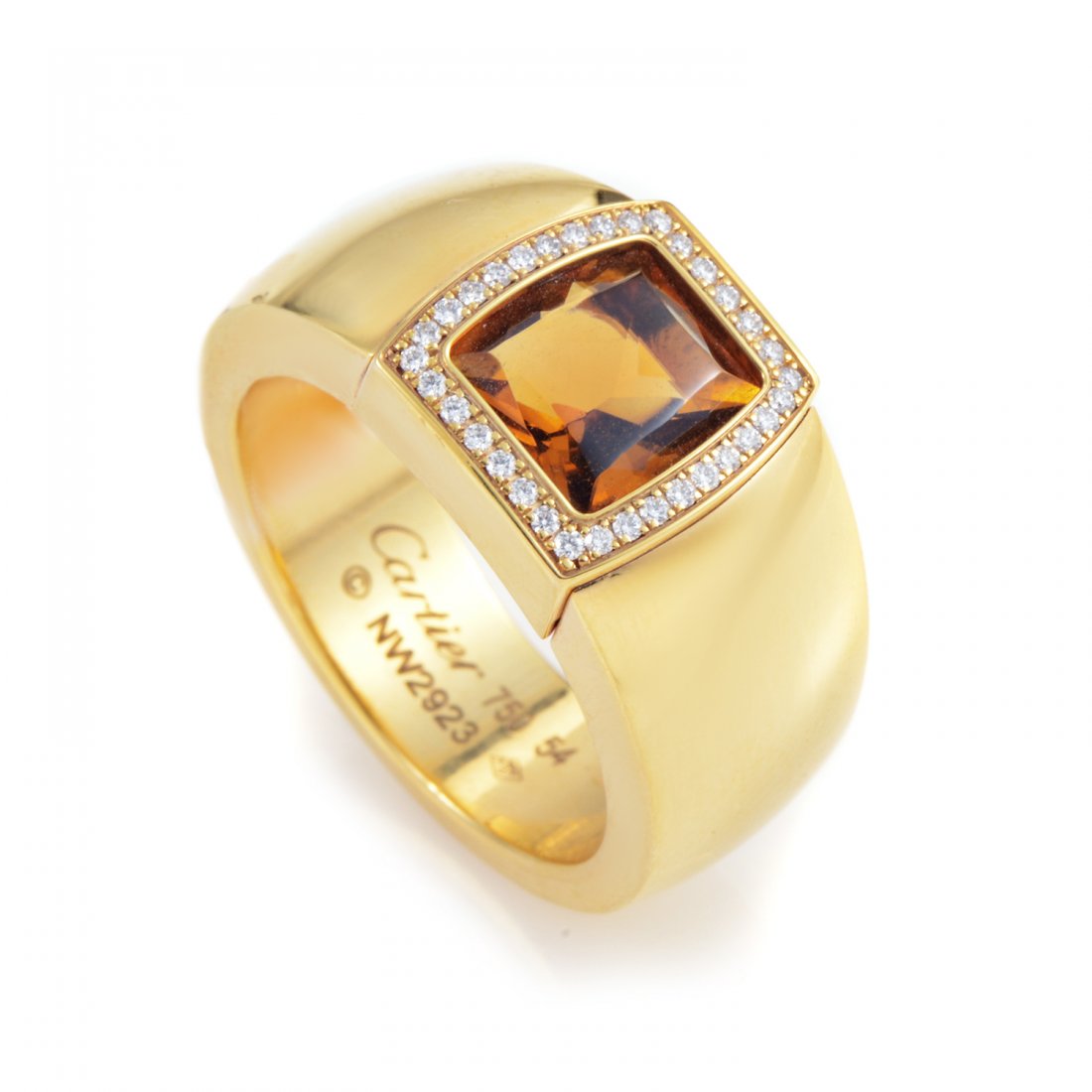 La Dona 18K Yellow Gold Orange Citrine & Diamond Ring (1 of 5)