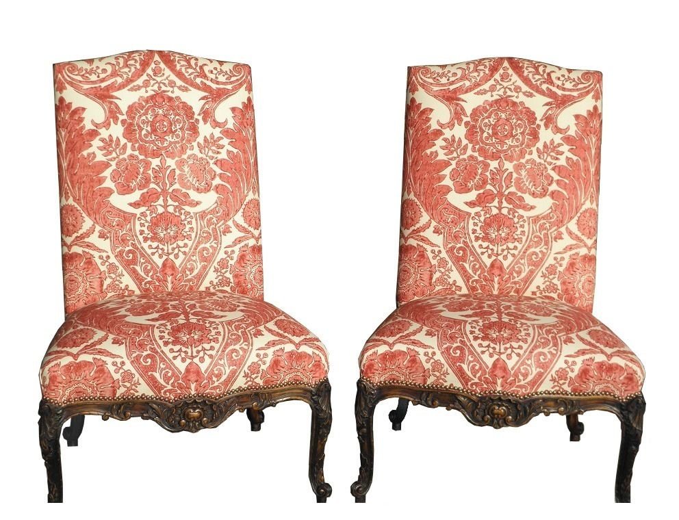 Pair of Huge Antique Carved Italian Renaissance Chairs: This is an absolutely fabulous Pair of Huge Antique Carved Italian Renaissance Chairs IN EXCELLENT CONDITION!!! This wonderful pair of chairs are genuine antiques and date to the early 1900's. Each is